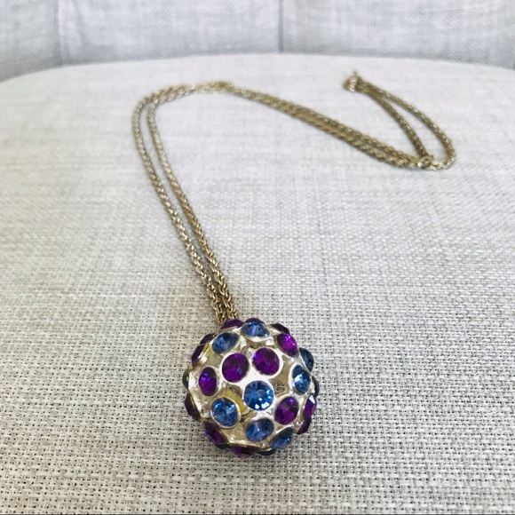 RW&CO. | Purple and Blue Jewelled Ball Necklace - Picture 2 of 7